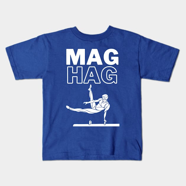 MAG HAG white Kids T-Shirt by Half In Half Out Podcast